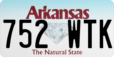 AR license plate 752WTK