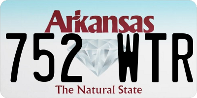 AR license plate 752WTR