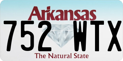 AR license plate 752WTX