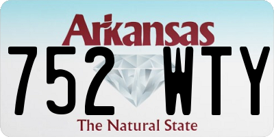 AR license plate 752WTY