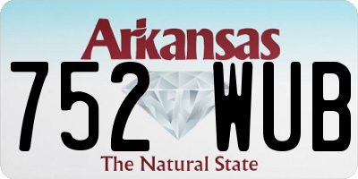 AR license plate 752WUB
