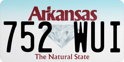 AR license plate 752WUI