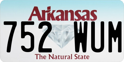 AR license plate 752WUM