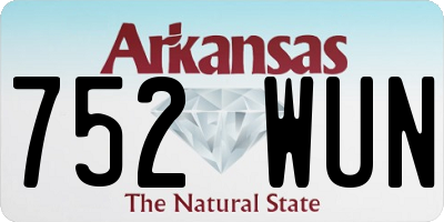 AR license plate 752WUN