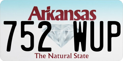 AR license plate 752WUP