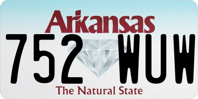 AR license plate 752WUW