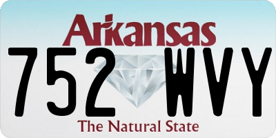 AR license plate 752WVY