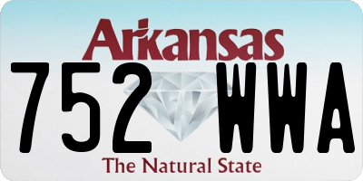 AR license plate 752WWA
