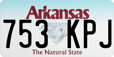 AR license plate 753KPJ