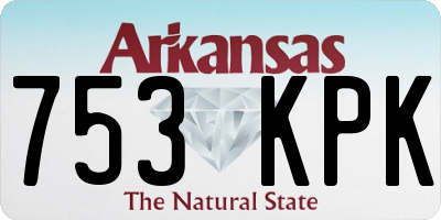 AR license plate 753KPK