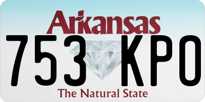 AR license plate 753KPO