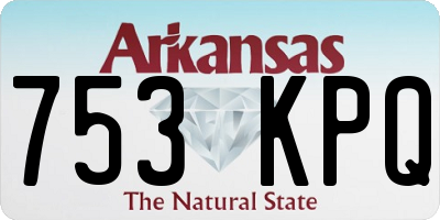 AR license plate 753KPQ