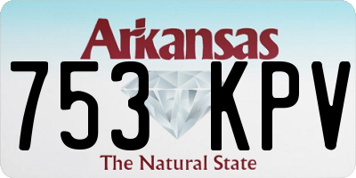 AR license plate 753KPV