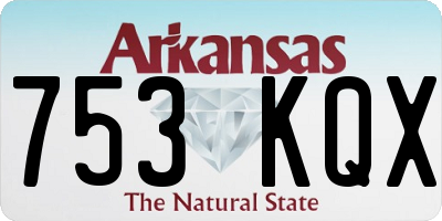 AR license plate 753KQX