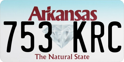 AR license plate 753KRC