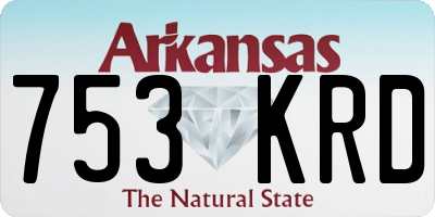 AR license plate 753KRD