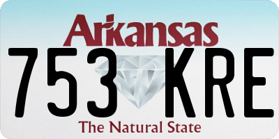 AR license plate 753KRE