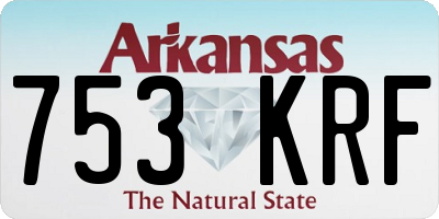 AR license plate 753KRF