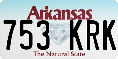 AR license plate 753KRK
