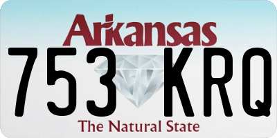 AR license plate 753KRQ