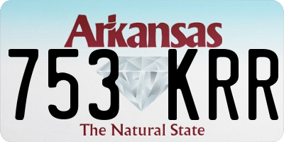 AR license plate 753KRR