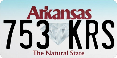 AR license plate 753KRS