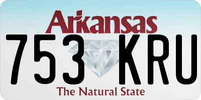 AR license plate 753KRU