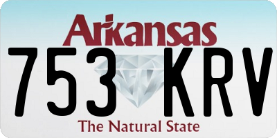AR license plate 753KRV