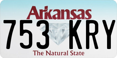 AR license plate 753KRY