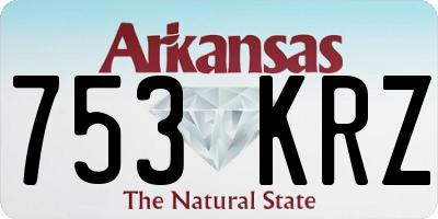 AR license plate 753KRZ