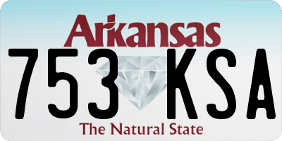 AR license plate 753KSA