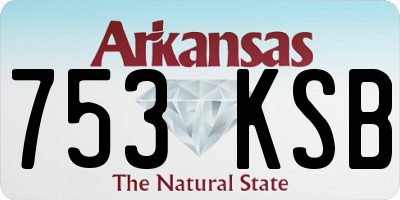 AR license plate 753KSB