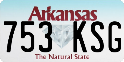 AR license plate 753KSG