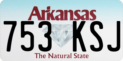 AR license plate 753KSJ