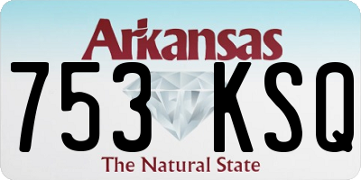 AR license plate 753KSQ