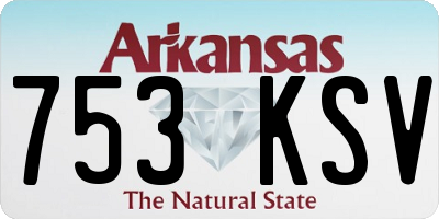 AR license plate 753KSV