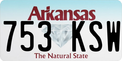 AR license plate 753KSW