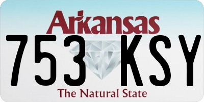 AR license plate 753KSY