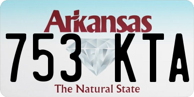 AR license plate 753KTA