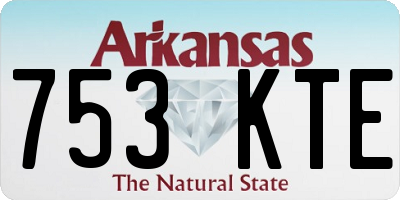 AR license plate 753KTE