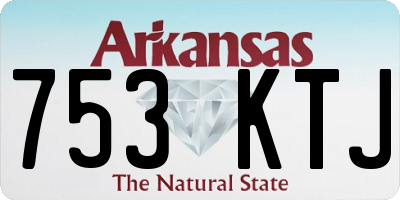 AR license plate 753KTJ