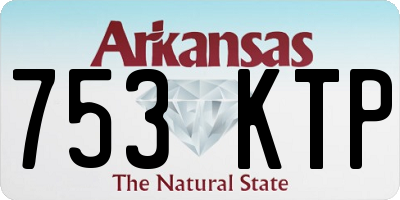 AR license plate 753KTP