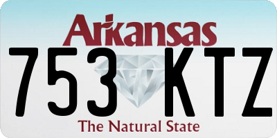 AR license plate 753KTZ
