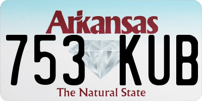 AR license plate 753KUB