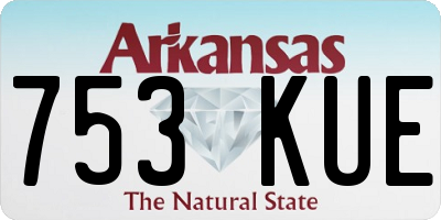AR license plate 753KUE