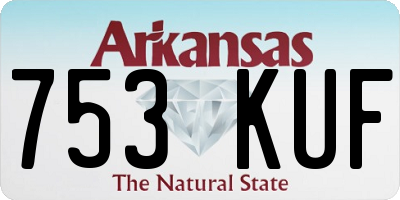 AR license plate 753KUF