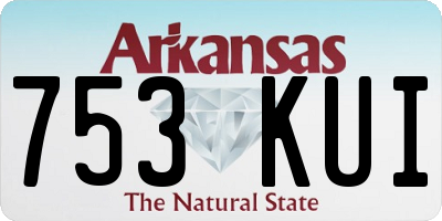 AR license plate 753KUI