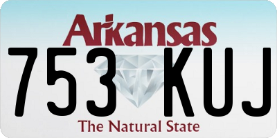 AR license plate 753KUJ