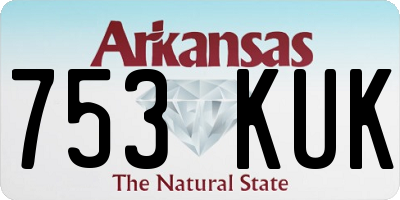 AR license plate 753KUK