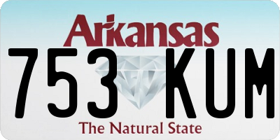 AR license plate 753KUM